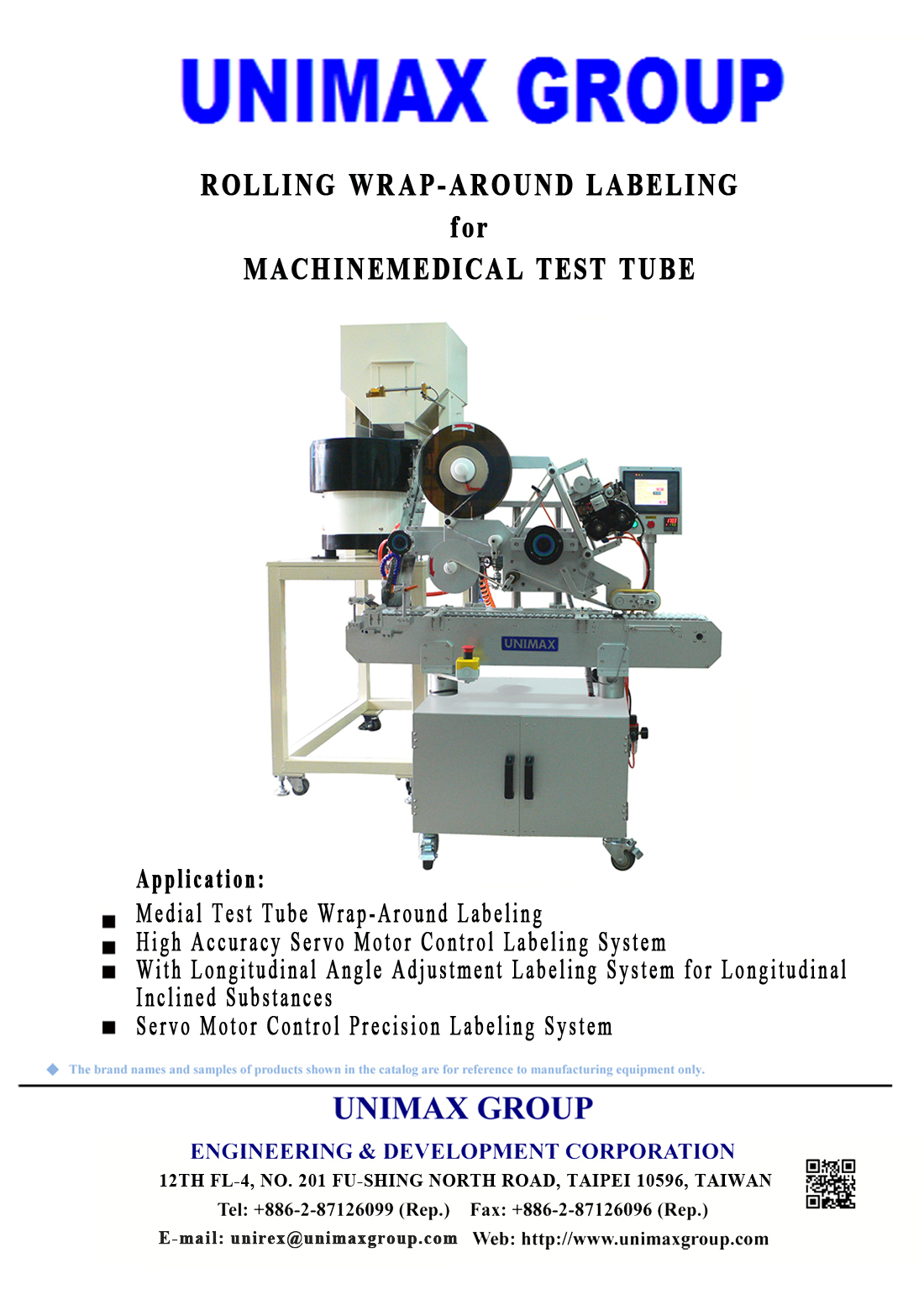 Rolling Wrap-Around Labeling Machine for Medical Test Tube
